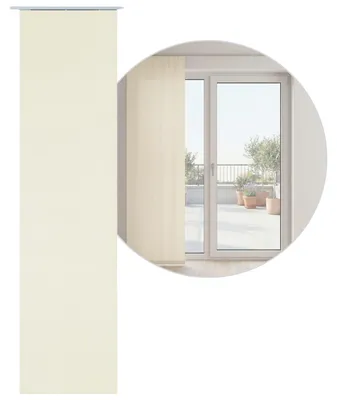 Image de Rideau coulissant occultant Beautex, opaque, avec accessoires inclus, disponible en différentes tailles et couleurs, dimensions : 60 x 245 cm, couleur : beige
