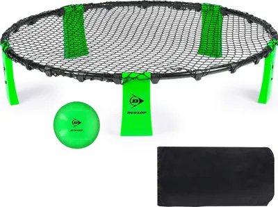 Produktbild von Spyderball-Spiel für Kinder und Erwachsene, Roundnet-Set mit Ball, Luftpumpe, stabilem Rahmen, Rundnetz, Tragetasche