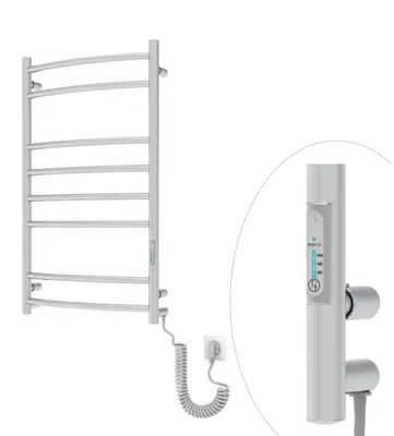 Produktbild von ELNA Badheizkörper Elektrisch Heizkörper Edelstahl 109W 81x48 cm mit Thermostat chrome