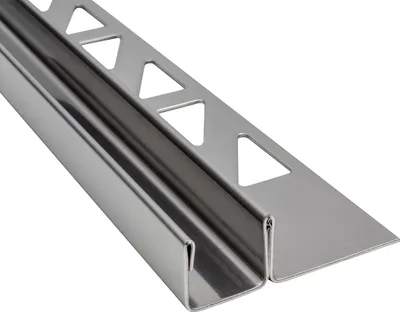 Produktbild von Glas-Fliesenprofil Edelstahl Klemmprofil Wandprofil V2A 2m H12.5mm 11mm-Glas glänzend