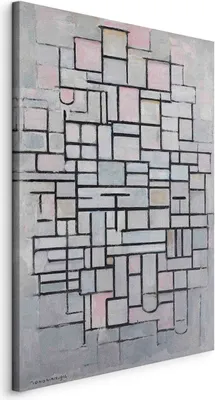 Image de Tableau mural Piet Mondrian, composition abstraite, art, 80x120 cm, 1 pièce – impression sur toile, décoration murale pour chambre, tableaux sur toile, référence : l-G-10341-b-a