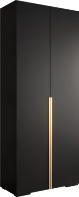 Produktbild von MEBLE KRYSPOL Inova 1 Schrank - 236,7x100x47cm - Schwarz Schwarz Gold