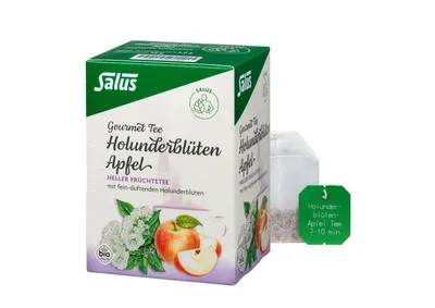 Immagine prodotto di Tisana di fiori di sambuco e mela, 15 bustine, 30g | SALUS
