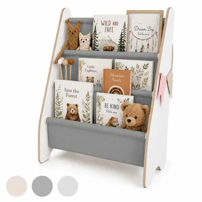 Produktbild von MAMOI® Bücherregal für kinder, Bücherkiste für kinderzimmer, Book shelf, Buchregal, Wandregal kinderregal, Kinderbücherregal, Bücherbank aus holz für Kleinkind, Kindermöbel für kleines kind