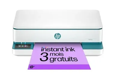 Produktbild von HP ENVY 6122e All-in-One-Farb-Tintenstrahl-Multifunktionsdrucker, WLAN, Duplexdruck, A4, 4800 x 1200 dpi, 10 Seiten/Min., HP Instant Ink, Weiß