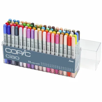 Immagine prodotto di COPIC Ciao pennello e scalpello bifacciale 72 pezzi, base B