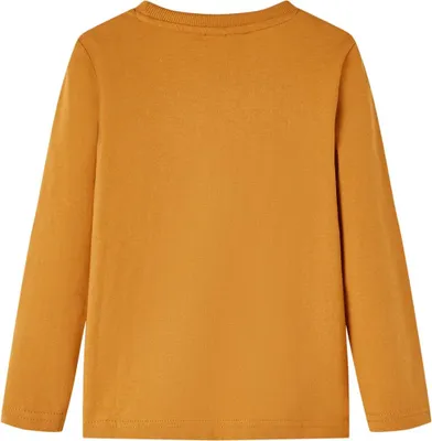 Immagine prodotto di vidaXL Camicia a maniche lunghe per bambini ocra scuro 116