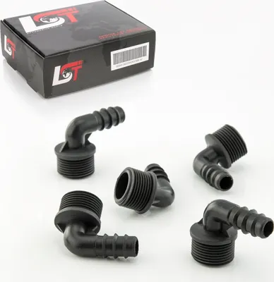 Produktbild von 5x Verbinder L-Stück 90° Winkel 16x3/4" Reduzierstück Bewässerungssystem PE-Rohr