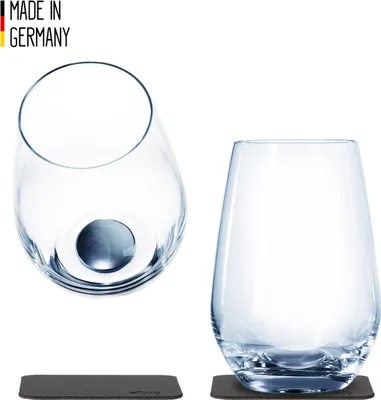 Produktbild von SILWY - Kristallgläser - 2er Set - 2 Metall-Nano-Gel-Pads - Longdrink Gläser
