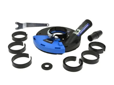 Image de GEKO Capot d'aspiration avec couronne de brosses pour meuleuses d'angle 180 mm G80256