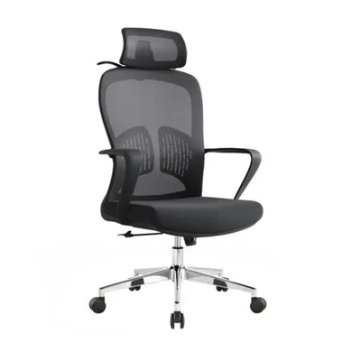 Image de Chaise de bureau ergonomique Baby Mix avec appui-tête et soutien lombaire, noire