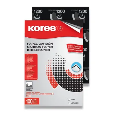 Obrázek produktu pro Kores Carbonet - uhlový papír černý, 100 listů