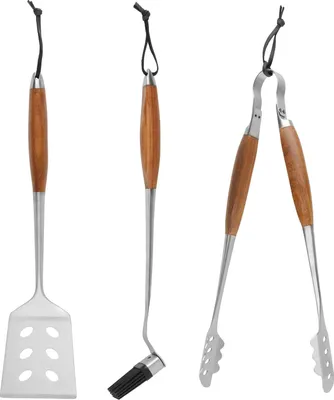 Image de Set d'ustensiles de barbecue Mustang dans un coffret en bois 633117, 3 pièces