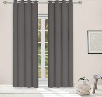 Image de Light Guard - 1x rideau prêt à poser - occultant - isolant - insonorisant - avec anneaux pour tringle à rideau - 140x280cm - Fer