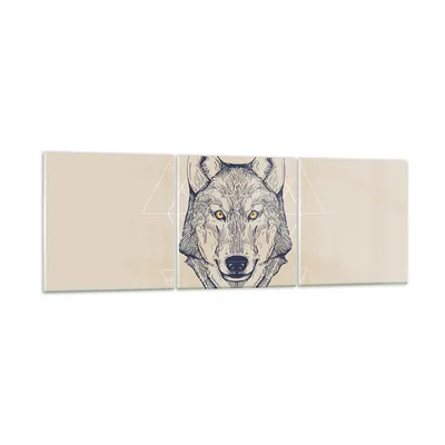 Produktbild von Bilder auf glas - Husky Hund Portrait Plakat - 120x40cm - Glasbilder - Wandbilder - Kunstdruck - Wanddekoration aus Glas - Glas Bilder - Wandbild auf Glas - GCA120x40-3109