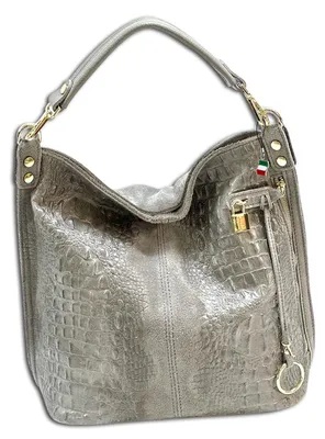 Produktbild von Florence Leder Tasche Beuteltasche Shopper grau OTF162K