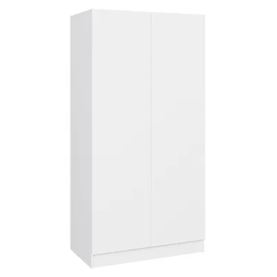 Produktbild von BEAUTYSOFA | Drehtürenschrank LOOK Weiß - Moderner Kleiderschrank 90 cm – Minimalistischer Schrank mit 2 Türen