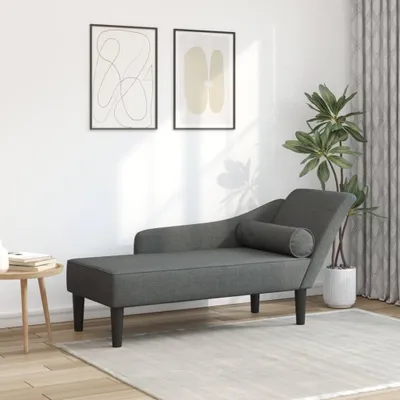 Obrázek produktu pro Maison Exclusive – lehátko s polštářem, tmavě šedá látka