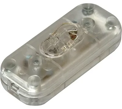 Produktbild von Kopp Schnurzwischenschalter, 1-polig, 250 V, 6 A, transparent, 191310089