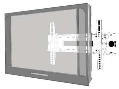 Image de Support mural f 48' réglable argent