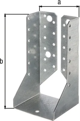 Produktbild von 60 x 100mm Holzverbinder innenliegend Balkenschuh innen mit ETA Zulassung - verzinkt