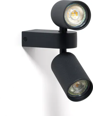 Produktbild von Wandleuchte Aluminium Aritz 2 Strahler Schwarz