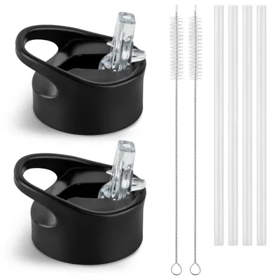 Ersatz Deckel Set für isolierte Trinkflaschen mit Strohhalm 1000ml 500ml Vinsun