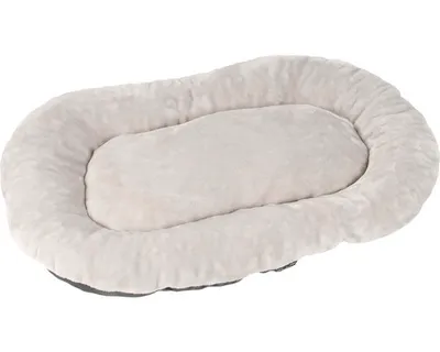 Obrázek produktu pro Pelíšek pro psa ovál LUXURY Hornbach 80 x 50 cm šedý
