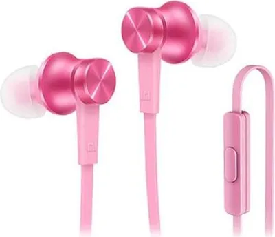 Produktbild von Original Headset für Xiaomi Mi Note 10 HSEJ02JY in pink Kopfhörer Ohrhörer in-ear earphone Head-Set 3,5mm Stecker + gratis Emiro® Reinigungspad