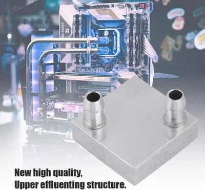 Produktbild von Aluminium CPU-Kühler 40x40mm für Wasserkühlung, effizienter Wärmeabführer