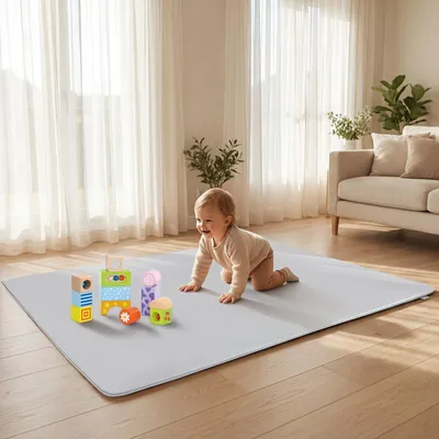 Image de Tapis de sol en mousse souple et sûr pour enfants, 120 x 120 cm