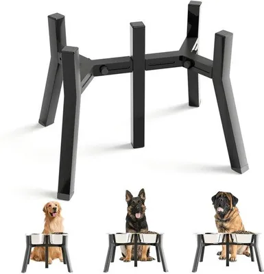 Produktbild von Famanu Hundenapfständer für mittelgroße und große Hunde - verstellbare Breite 18-27 cm, 28 cm hoch