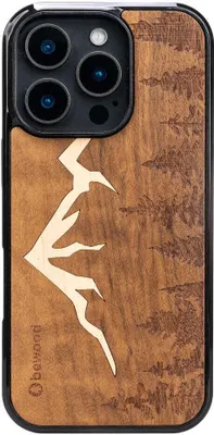 Obrázek produktu pro Dřevěné pouzdro pro iPhone 16 Pro, Bewood Imbuia Mountains