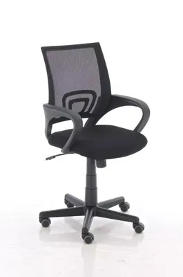 Produktbild von In And OutdoorMatch Luxus-Bürostuhl Kaycee - Schwarz - Auf Rollen - 100 % Polyester - Ergonomischer Bürostuhl - Höhenverstellbar - Für Erwachsene