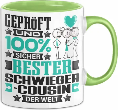 Produktbild von Schwiegercousin Geschenk Lustiger Spruch für Schwiegercousin Geschenkidee Bester Schwiegercousin Der Welt (Grün)