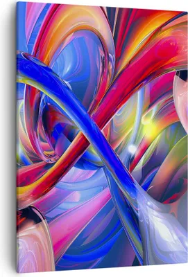 Produktbild von Bild auf Leinwand - Leinwandbild - Einteilig - Abstrakt grafik grafiken farben - 50x70cm - Wand Bild - Wandbilder - Leinwanddruck - Wanddekoration - Leinwand bilder - Wandbild - PA50x70-2294