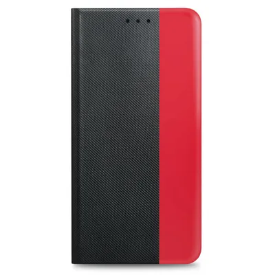 Produktbild von prio Schutzhülle / Tasche mit Standfunktion für Samsung S22 schwarz-rot