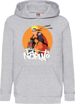 Produktbild von Kinder Kapuzenpullover Naruto Naruto 04, 9-11 Jahr - 140 / Grau