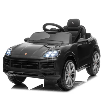 Produktbild von FCH Kinder Elektroauto 12V Kinderauto Elektrisch 2,4G-Fernbedienung, Porsche Cayenne Elektrofahrzeuge mit MP3, Musik, Hupe, LED-Leuchten (schwarz)