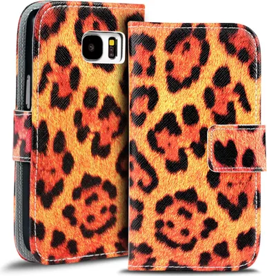 Immagine prodotto di Custodia del telefono cellulare per Samsung Galaxy S7 Edge copertura in Finto cuoio motivo di copertura protettiva Custodia