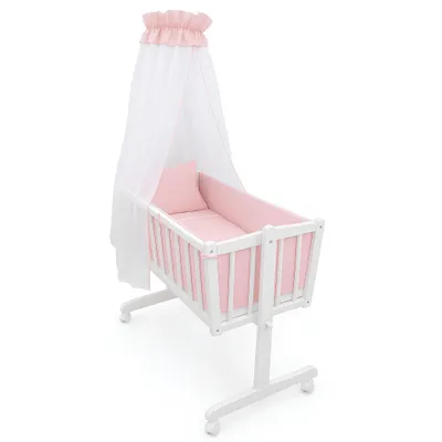 Produktbild von Baby-Delux Wiegenset Bettwäsche Set 6-tlg für Babywiege Royal Rosa (ohne Wiege)