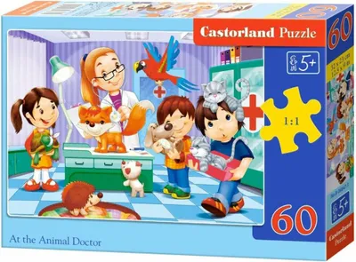 Zdjęcie produktu dla Puzzle CASTORLAND U weterynarza 60 elementów