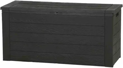 Produktbild von Kissenbox >Woody< in anthrazit, Kunststoff - 46x58x120cm (BxHxT)