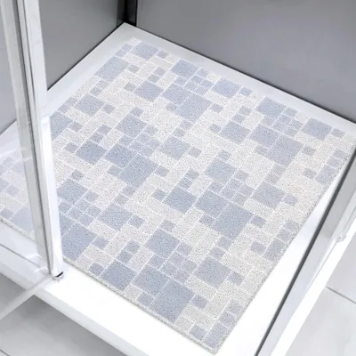 Image de Tapis de douche carré, 81,3 x 81,3 cm, tapis de bain antidérapant pour douche intérieure