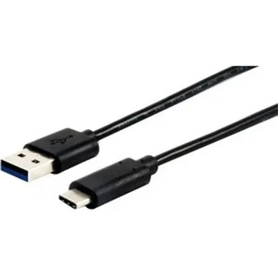Produktbild von Equip USB 3.2 Gen 1 C auf A Kabel, M/M, 1.0m, 5Gbps, Schwarz, 1 m, USB A, USB C, USB 3.2 Gen 2 (3.1 Gen 2), Männlich/Männlich, Schwarz