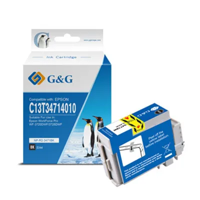 Produktbild von G&G kompatible Tinte/Tinte zu C13T34714010, NP-R-3471BK, schwarz