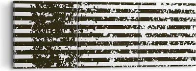 Produktbild von Bild auf Leinwand - Leinwandbild - 3 Teile - Abstraktion Schwarz Gürtel - 90x30cm - Wand Bild - Wanddeko - Wandbilder - Leinwanddruck - Bilder - Wanddekoration - Leinwand bilder - CA90x30-4855
