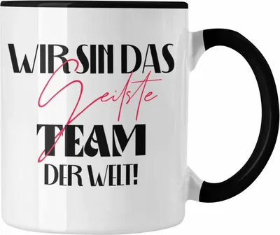Produktbild von Trendation - Tasse Geschenk Teammitglieder: Wir sind das Team der Welt Bestes Team Dankeschön Kaffeetasse (Schwarz)