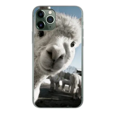 Produktbild von MuchoWow® Handyhülle Schutzhülle Hülle für iPhone 11 Pro Alpaka - Weiß - Tier Silikon Softcase Handy Hülle - Handy