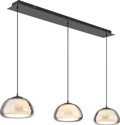 Produktbild von Globo Lighting Hängeleuchte Metall schwarz-chrom, LED